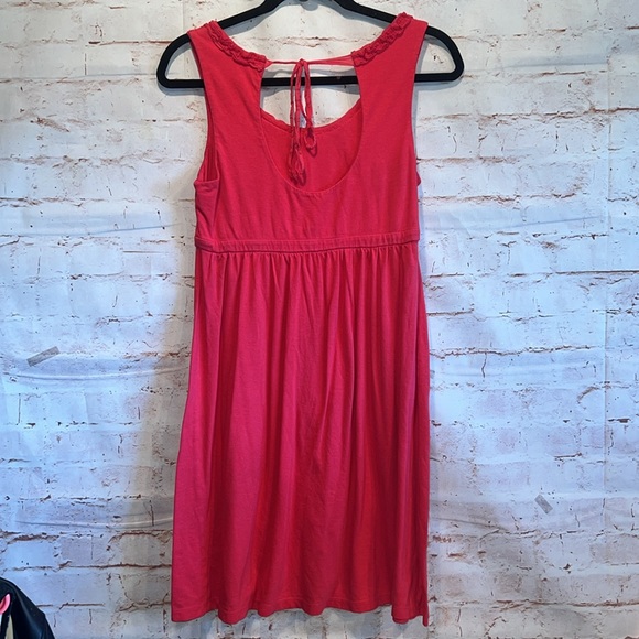 Loft Dress Womens Medium Sleeveless Babydoll Style Pink Scoop Neck casual sun - Picture 5 of 10
